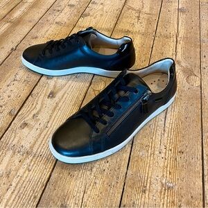 Mephisto Black Leather Sneakers